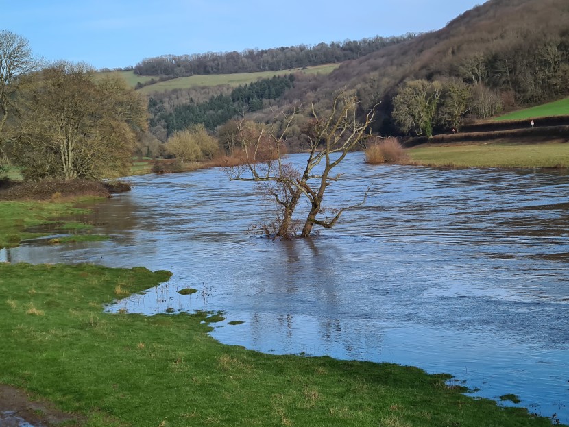 Lower Wye filling its valley